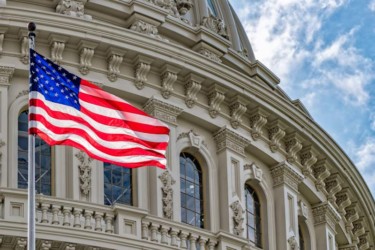 Capitol Dome with flag