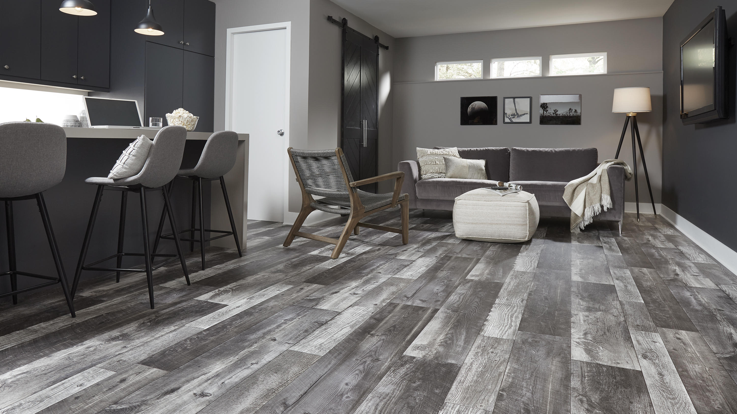 gray vinyl flooring living room
